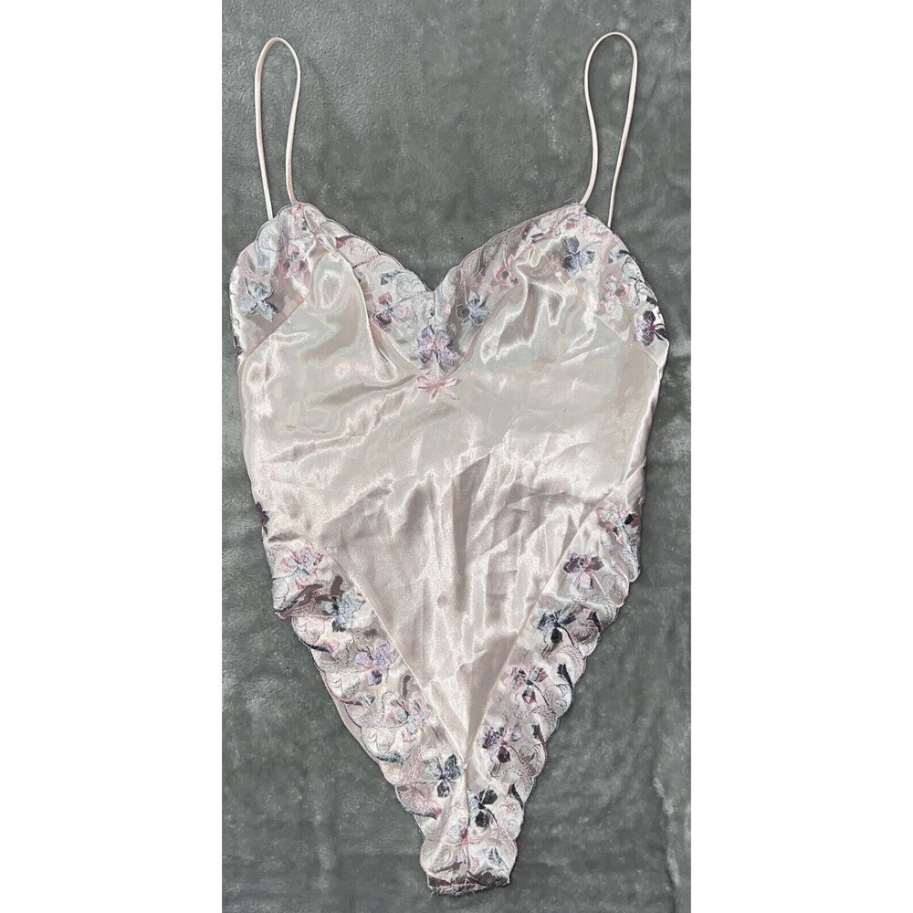 Vintage 60/70s Shirley Of Hollywood Sexy Lingerie Medium Silky Floral USA Made